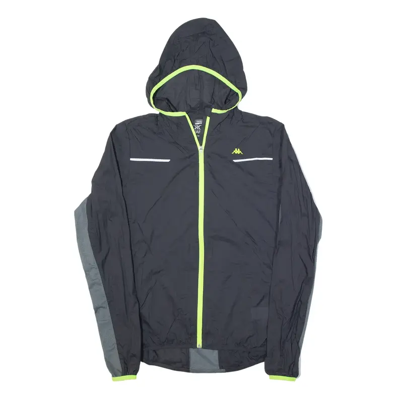 KAPPA Windbreaker Jacket Grey Nylon Mens S