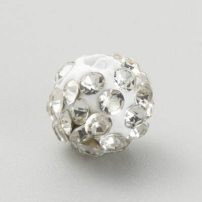 Rhinestone Pave Disco Ball Beads
