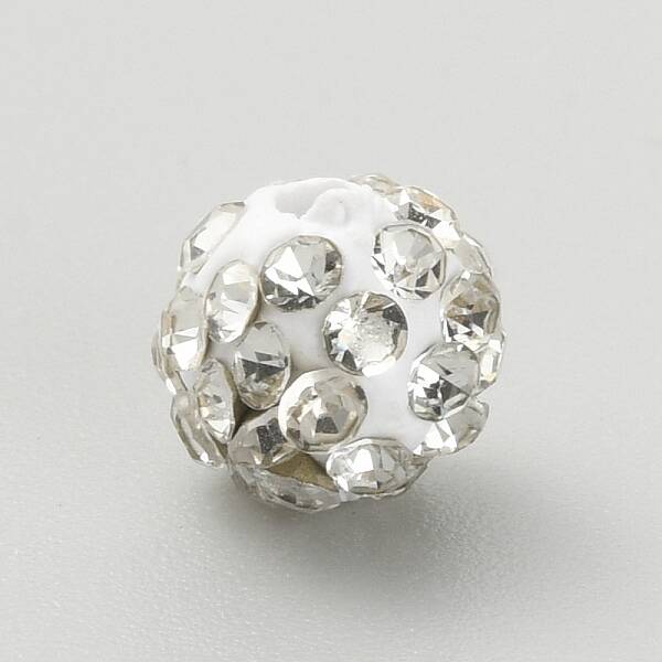 Rhinestone Pave Disco Ball Beads