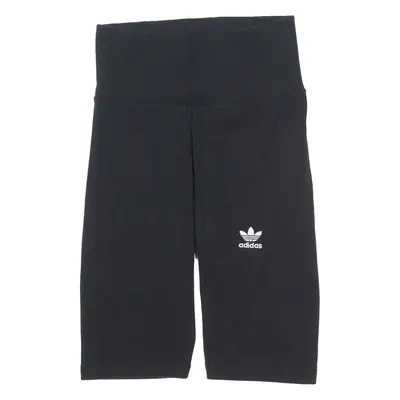 ADIDAS ORIGINALS Ribbed Stretch Cycling Womens Sports Shorts Black UK 4 W22