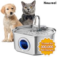 Gift for Pet Water Fountain Stainless Steel: 108oz/3.2L Fountain for Cat and Dog Drinking,Automatic Cat Water Dispenser Bowl,...