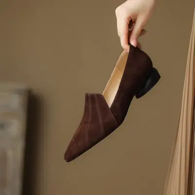 CHIKO Sloan Pointy Toe Block Heels Loafers Shoes
