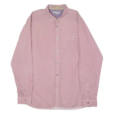 TED BAKER Mens Shirt Red Spotted Long Sleeve L