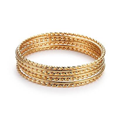 Fashion 304 Stainless Steel Buddhist Bangle Sets