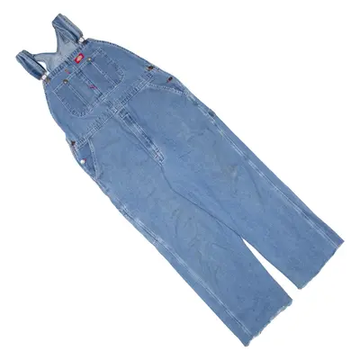 DICKIES Carpenter Mens Dungarees Blue Relaxed Denim M W34 L27
