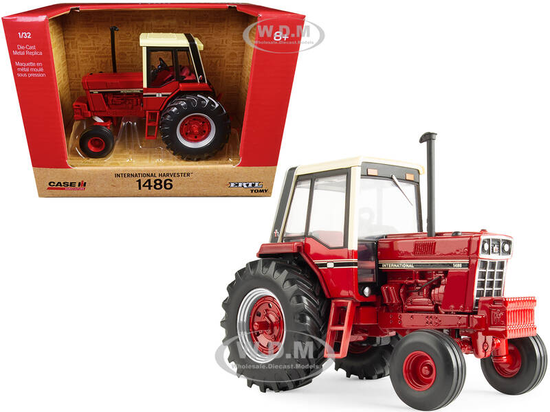 International Harvester 1486 Tractor Red with Cream Top \
