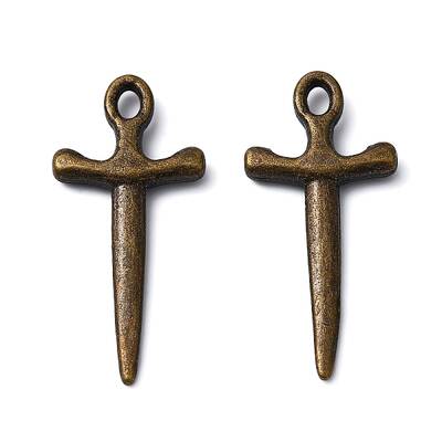 Tibetan Style Alloy Sword Pendants
