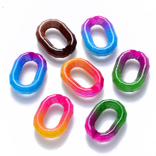 Two Tone Opaque Acrylic Linking Rings