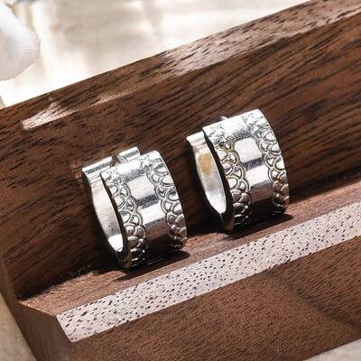 304 Stainless Steel Polishing effect Hoop Earrings