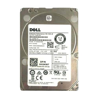 0GKW7 Dell 1.2TB 12Gb/s SAS 10000 2.5-Inch Hard Drive