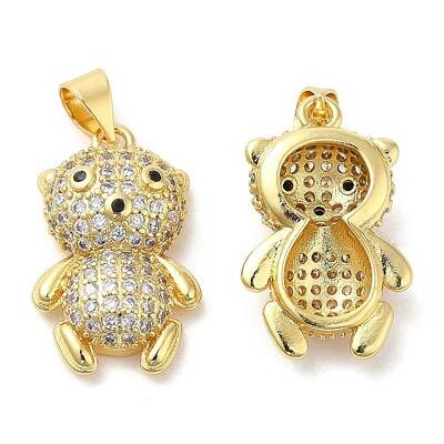 Brass Micro Pave Cubic Zirconia Pendants