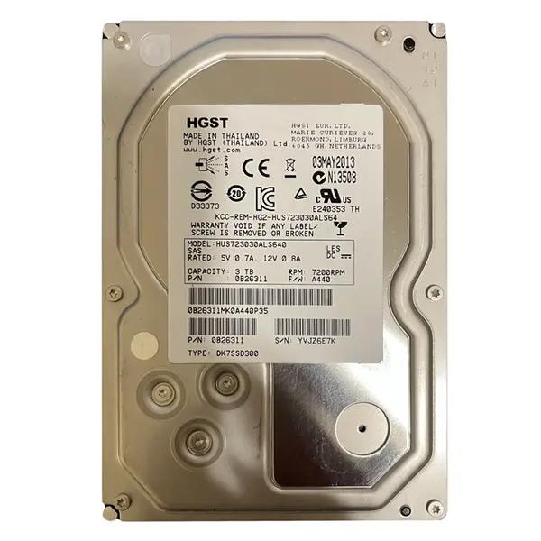 0B26311 HGST 3TB 6Gb/s SAS 7200 3.5-inch 64MB Hard Drive