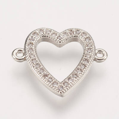 Brass Micro Pave Cubic Zirconia Links