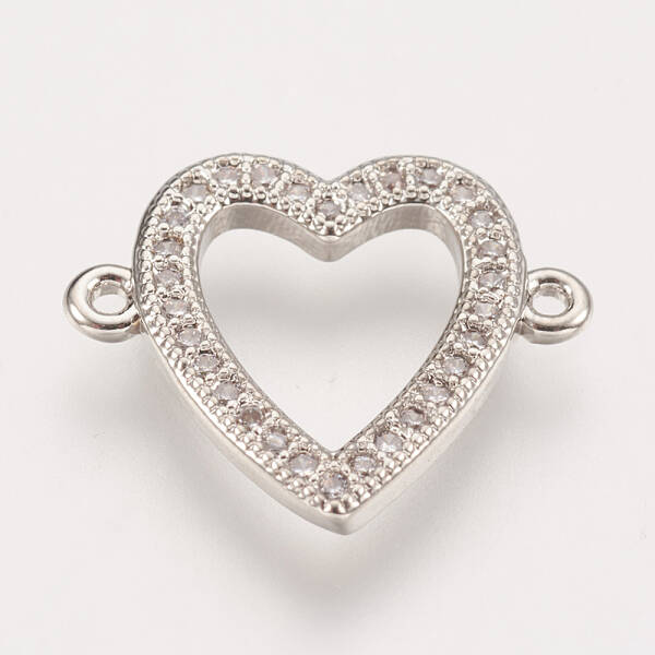 Brass Micro Pave Cubic Zirconia Links