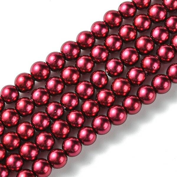 Eco-Friendly Dyed Glass Pearl Beads Strands