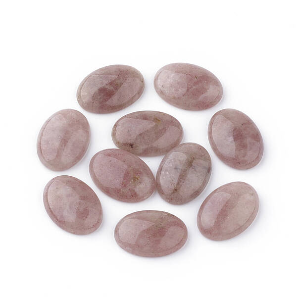 Natural Strawberry Quartz Gemstone Cabochons