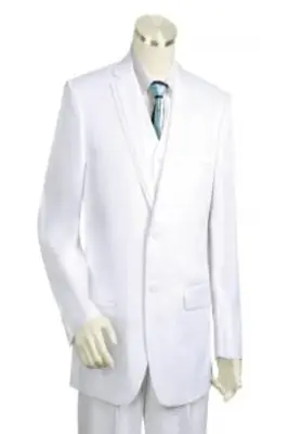 Canto Men's 3 Piece Tone on Tone Stripe Peak Lapel Fashion Suit