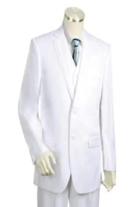 Canto Men's 3 Piece Tone on Tone Stripe Peak Lapel Fashion Suit