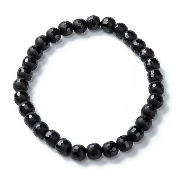 Frosted Glass Beads Stretch Bracelets