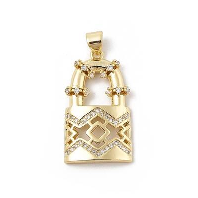 Brass Micro Pave Cubic Zirconia Pendants