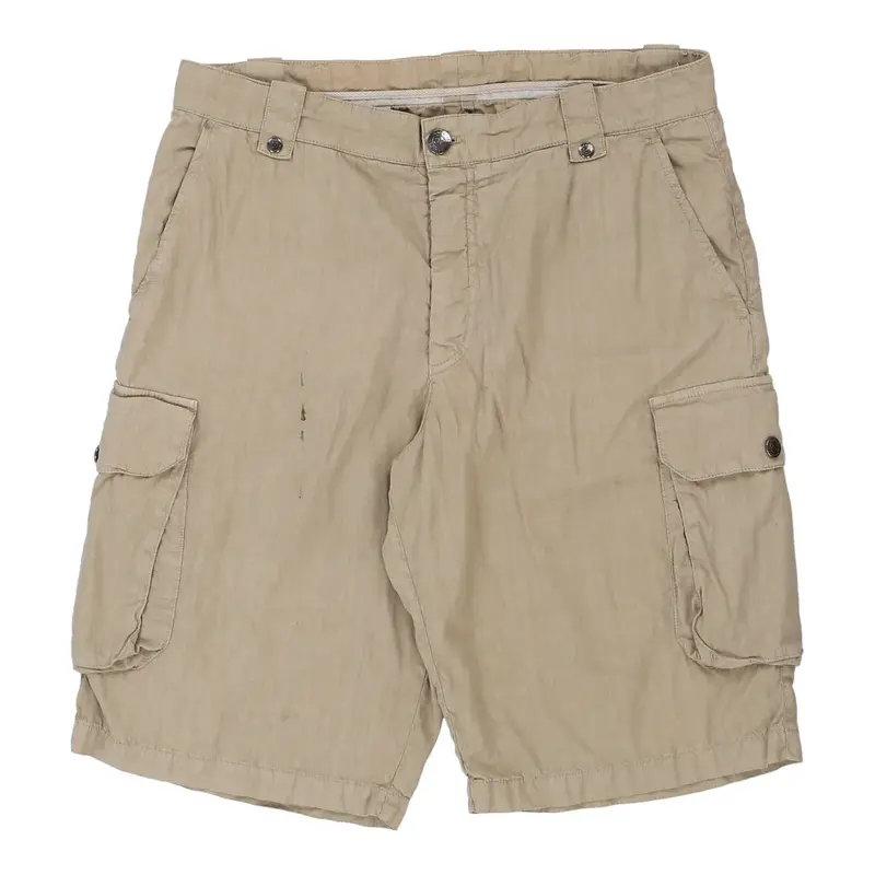 Armani Cargo Cargo Shorts - 34W 12L Beige Cotton | Size: 34