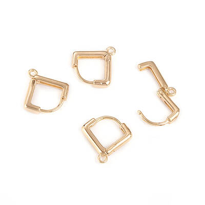 Brass Huggie Hoop Earring Findings