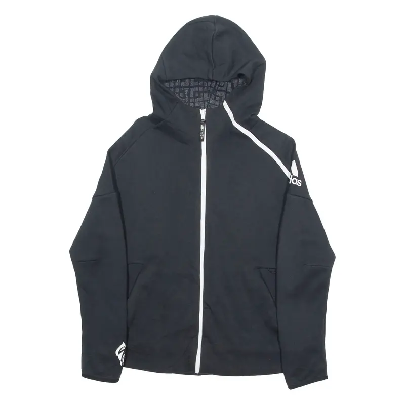 ADIDAS Ren Zhe Mens Black Hoodie Full Zip S