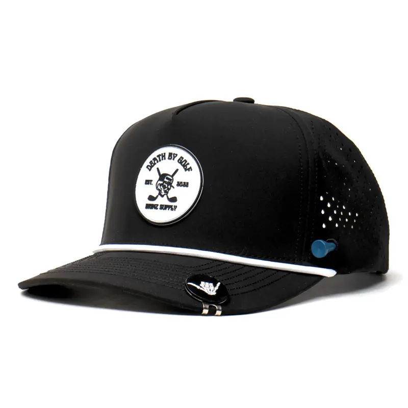 BRIMZ Golf Performance Hat - Tee Holder & Magnetic Ball Marker - Breathable, Sweat & Water Resistant Golfing Snapback Hat Spo...