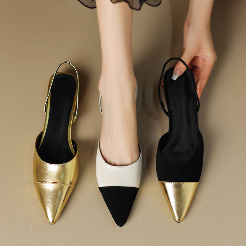 CHIKO Kaneesha Pointy Toe Block Heels Slingback Shoes