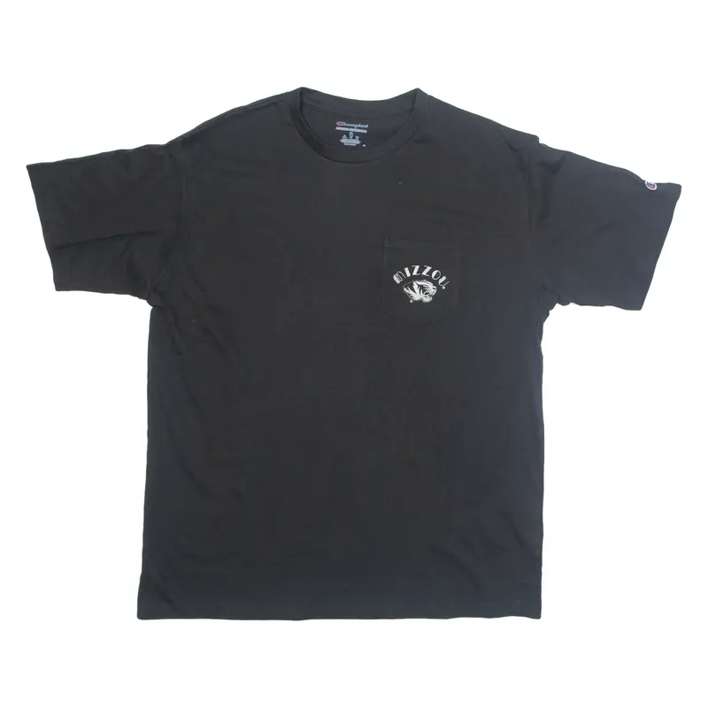 CHAMPION Mizzou Tigers Columbia MO Mens T-Shirt Black USA XL