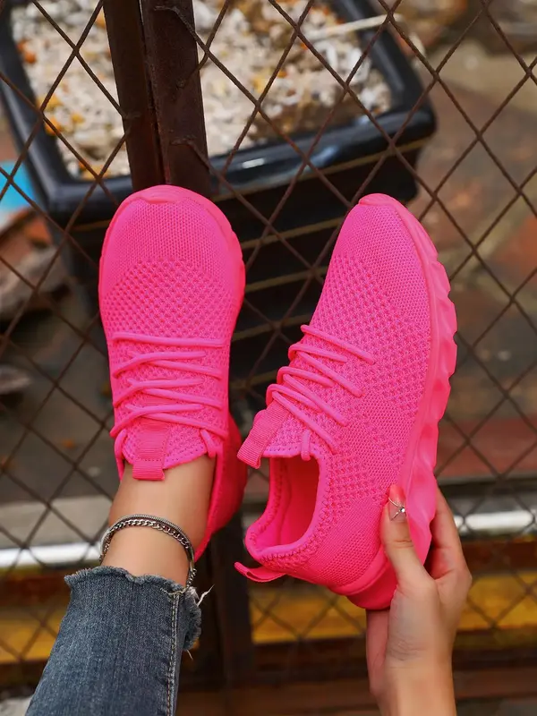 Women's Fashionable Lace Up Low Top Sneakers, Casual Comfortable Breathable Sports Shoes, Female All-match Round Toe Shoes fo...