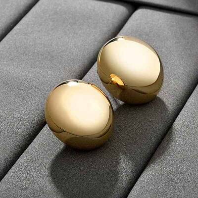 Brass Stud Earrings