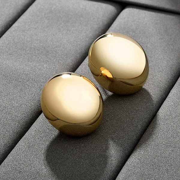 Brass Stud Earrings