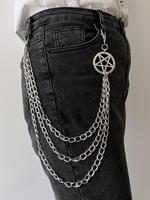 Punk Style Star & Chain Design Chain Belt, Fashionable Clothes Accessories for Men & Women, Trendy Accessories for Party and ...