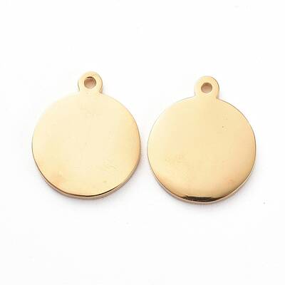 PVD Vacuum Plating 304 Stainless Steel Stamping Blank Tag Charms