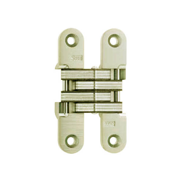 Soss Model 212 Invisible Hinge For 1-1/8 To 1-3/8 Thick Wood Or Metal Applications, Satin Brass