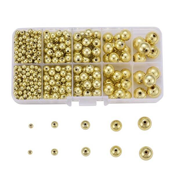 5 Sizes Plating Acrylic Beads