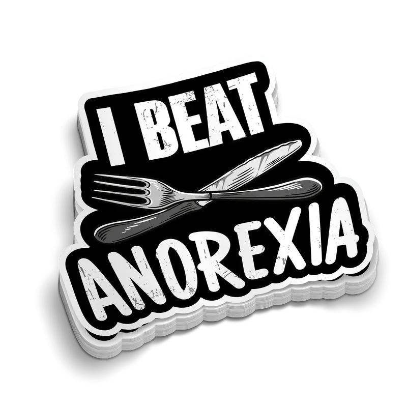 Beat Anorexia  Hard Hat Decal