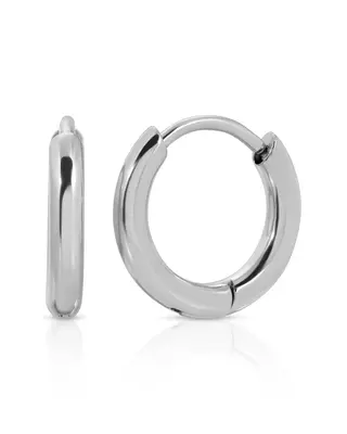 Thin Small Hoop Earrings | Metal Color: Silver