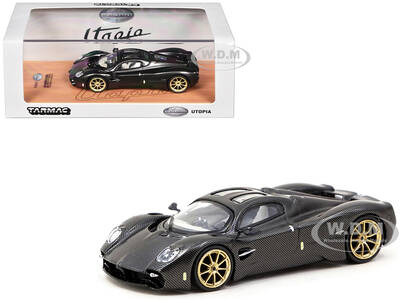 Pagani Utopia Black Carbon Fiber with Gold Wheels \
