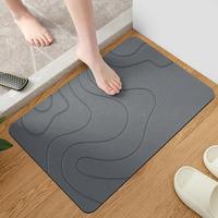 Diatomite Bath Mat, 1 Count Non-slip Quick Drying Bathroom Rug, Bathroom Accessories, Home Decor, Home Goods, Bathroom Drying...