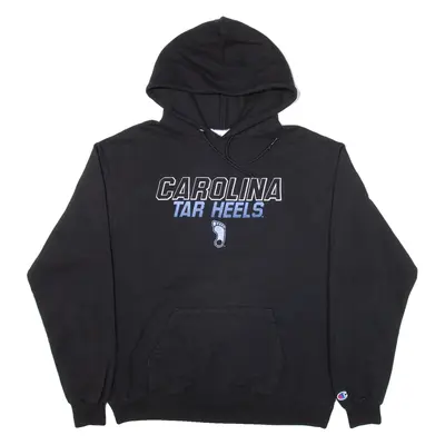 CHAMPION Carolina Tar Heels Mens Black Hoodie USA L
