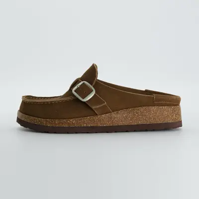 Cushionaire Women's Hobby Suede Cork Footbed Clogs