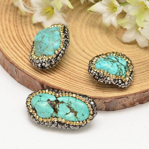 Nuggets Dyed Natural Magnesite Beads
