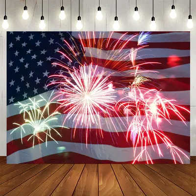 Aperturee Flag Of The US Bright Birthday Party Backdrop