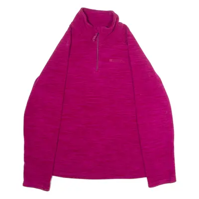 MOUNTAIN WAREHOUSE Womens Fleece Pink 1/4 Zip UK 14