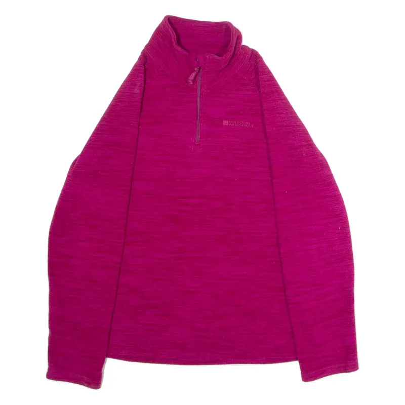 MOUNTAIN WAREHOUSE Womens Fleece Pink 1/4 Zip UK 14