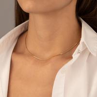 Gold/Silver Box Necklace For Women, 18K gold plated necklace, box necklace, gold jewelry, gold necklace for women, size 16 18...