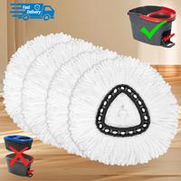 Mop Heads Refills for O-Cedar EasyWring 1 Tank System Microfiber Triangle Spin Mop Replacements Washable for Velida Ocedar cl...
