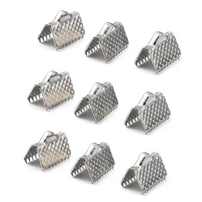 Iron Ribbon Crimp Ends